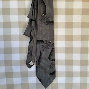 Vintage Disney Mickey Mouse Balancine Necktie 1960s-70s Grey Horse Equestrian
